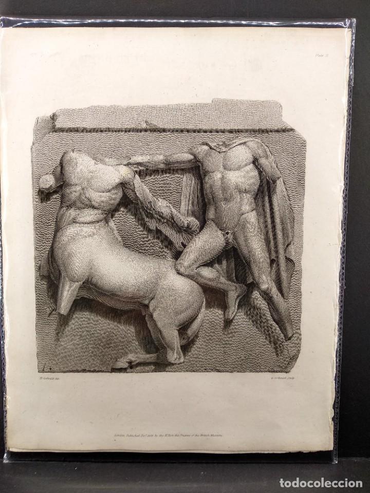 Arte: Metopa del Partenon, Ancient marbles The British Museum 1835, Plancha II, Corbould