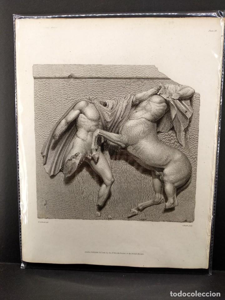 Arte: Metopa del Partenon, Ancient marbles The British Museum 1835, Plancha III, Corbould y Heath