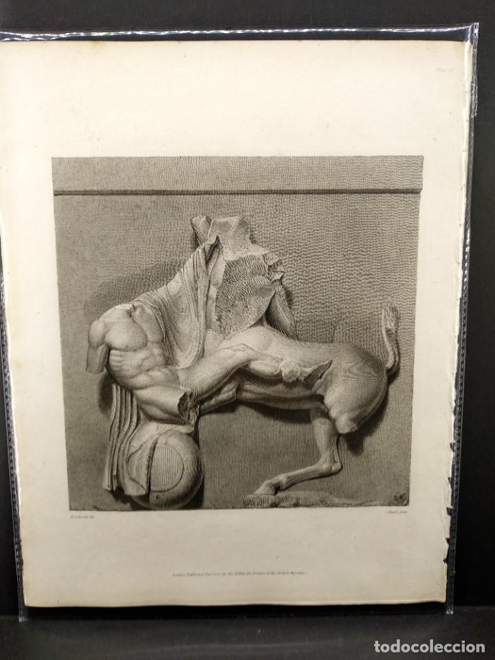 Arte: Metopa del Partenon, Ancient marbles The British Museum 1835, Plancha IV, Corbould y Heath