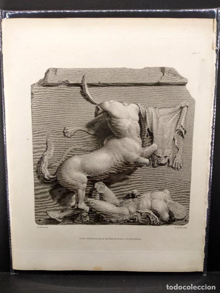 Art: Metopa del Partenon, Ancient marbles The British Museum 1835, Plancha X, Corbould y Bromley