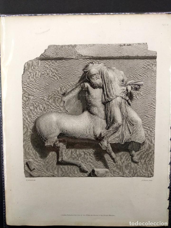 Arte: Metopa del Partenon, Ancient marbles The British Museum 1835, Plancha XI, Corbould y Newton