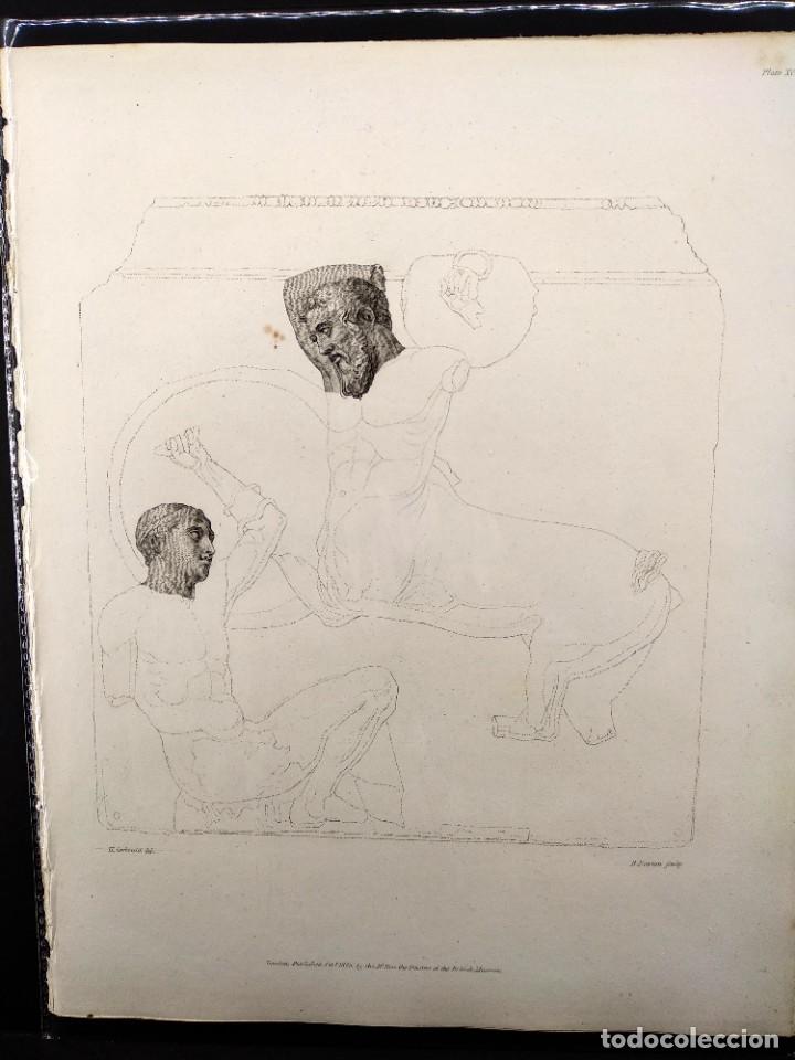 Arte: Metopa del Partenon, Ancient marbles The British Museum 1835, Plancha XVII, Corbould y Newton