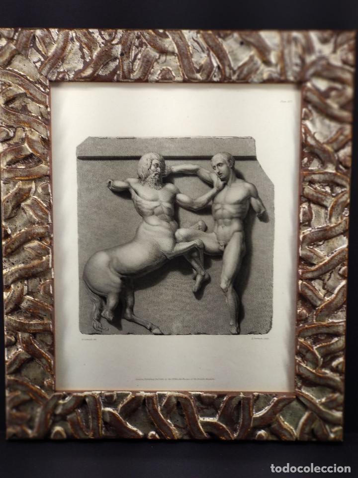 Arte: Metopa del Partenon, Ancient marbles The British Museum 1835, Plancha XIII, Corbould y Portbury