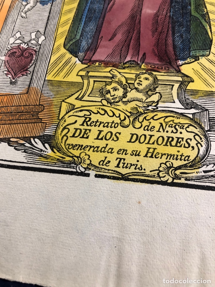 Arte: Retrato de nuestra se&ntilde;ora de los dolores 1796 - Foto 3
