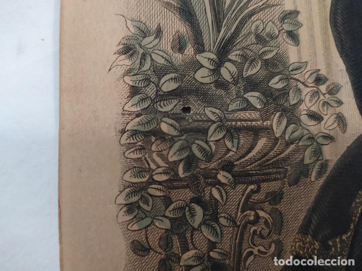 Arte: GRABADO COLOREADO DE LA MODA ELEGANTE ILUSTRADA - Foto 8