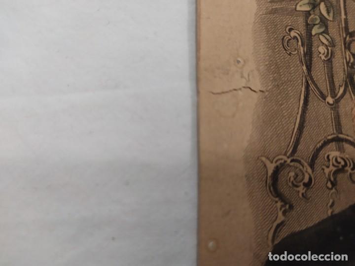 Arte: GRABADO COLOREADO DE LA MODA ELEGANTE ILUSTRADA - Foto 9
