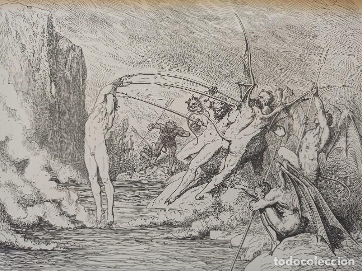 Dante e Virgílio no Inferno, ilustração da Divina Comédia, 1861