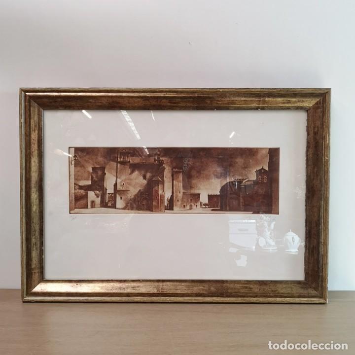 Arte: Grabado en Ocres de un Pueblo - Foto 1