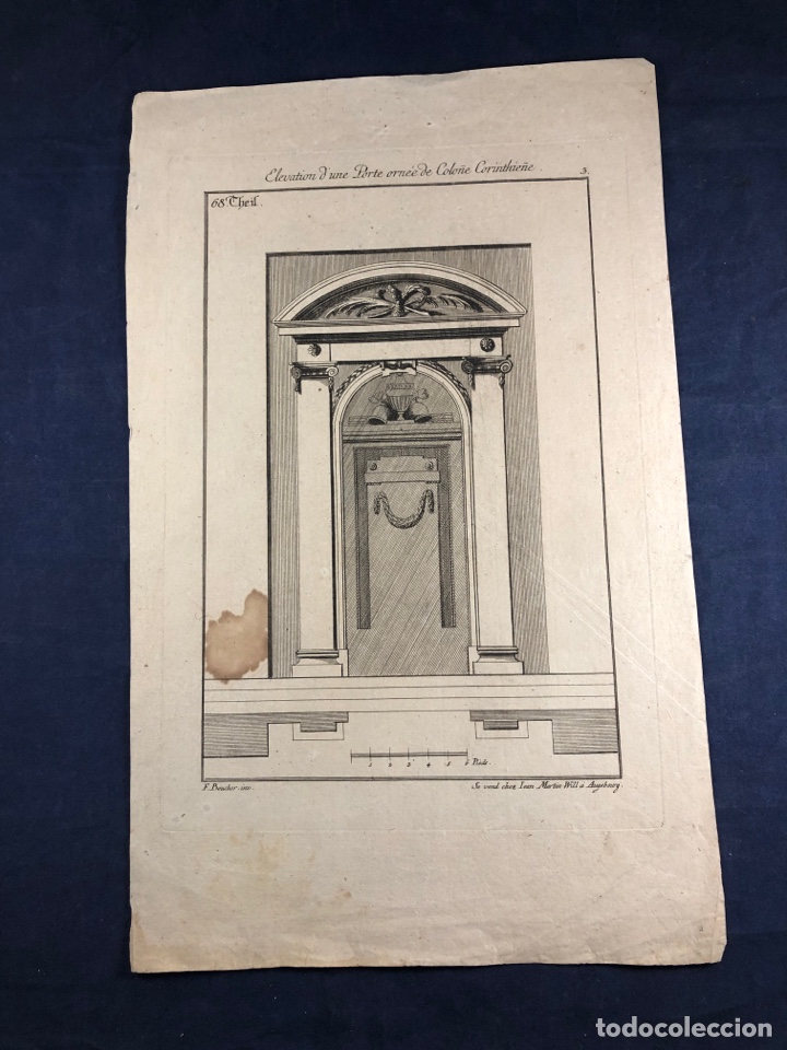 Arte: Elevaci&oacute;n de una entrada con p&oacute;rtico corintio