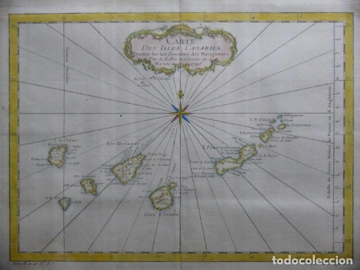 Arte: Mapa de las Islas Canarias. S. XVIII. - Foto 2