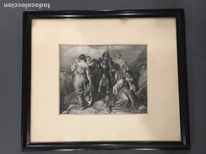 Arte: CUADRO CON GRABADO ANTIGUO - SIGLO XIX - Foto 2