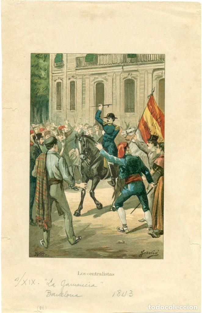 Kunst: LOS CENTRALISTAS. LA JAMANCIA.BARCELONA 1843.
