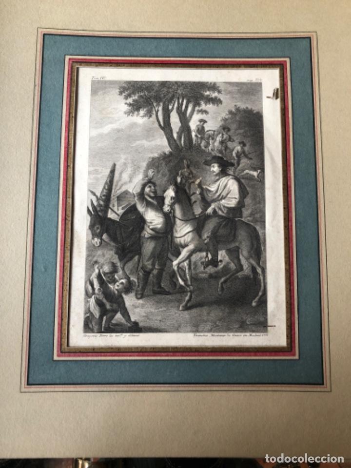 Arte: Grabado del Quijote S.XVIII - Foto 1