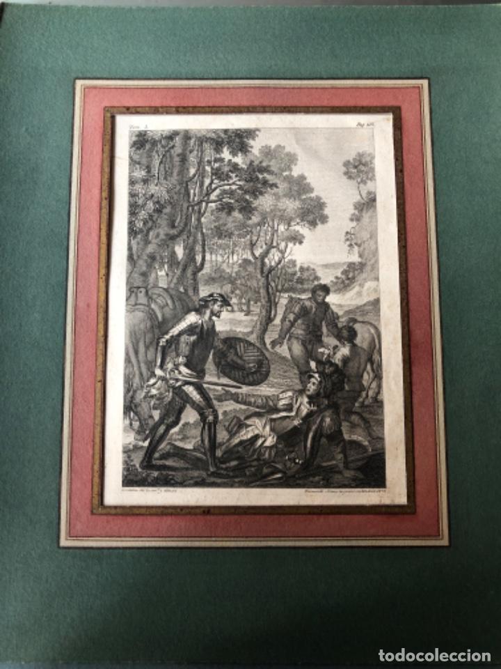 Arte: Grabado del Quijote S.XVIII - Foto 1