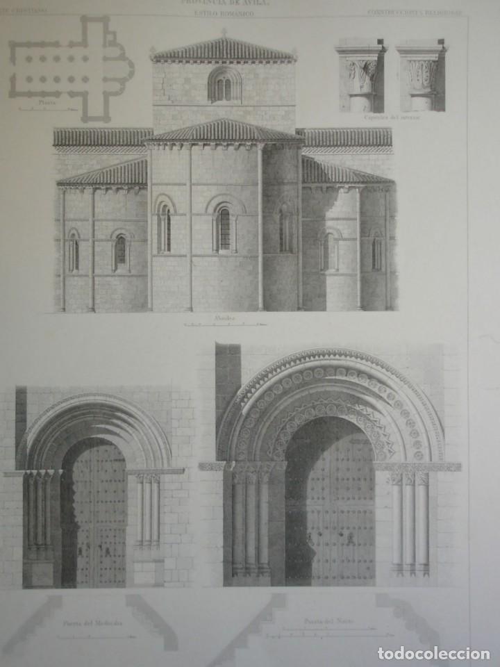 Arte: Avila. Iglesia de San Pedro Grabado Siglo XIX.
