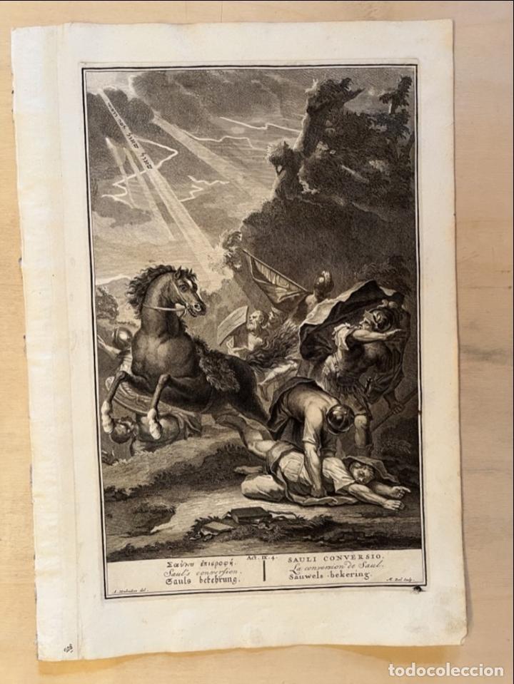 Arte: Biblia: La conversi&oacute;n de san Pablo, 1728. Pool / Houbrake - Foto 2