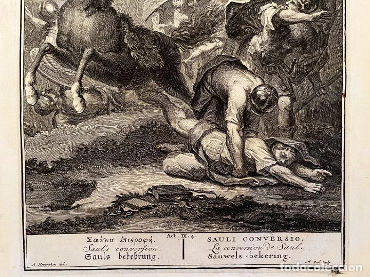 Arte: Biblia: La conversi&oacute;n de san Pablo, 1728. Pool / Houbrake - Foto 6