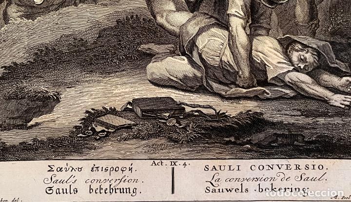 Arte: Biblia: La conversi&oacute;n de san Pablo, 1728. Pool / Houbrake - Foto 12