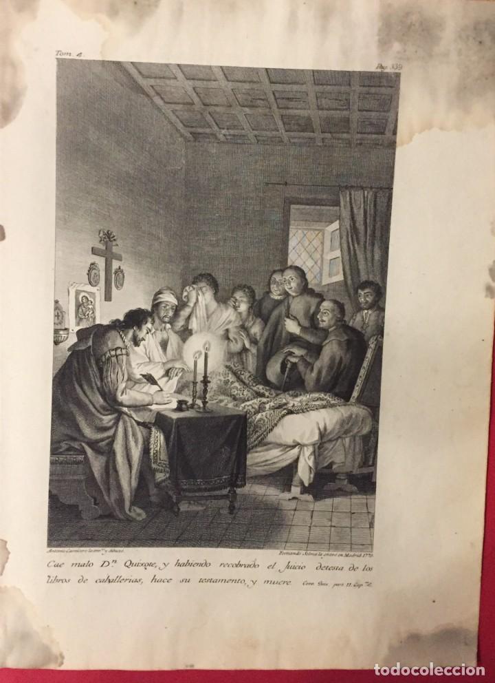 Art: GRABADO D. QUIJOTE DE LA MANCHA DE CARNICERO, T.IV IBARRA, REAL ACADEMIA