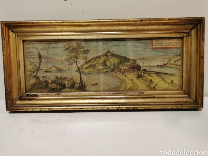 Arte: San Sebasti&aacute;n grabado de Braun & Hogenberg - Foto 1