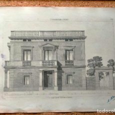 Arte: REF: 1884 GRABADO LITOGRAFICO ORIGINAL EDITADO EN EL AÑO 1884 ARQUITECTURA DECORACION JARDINES