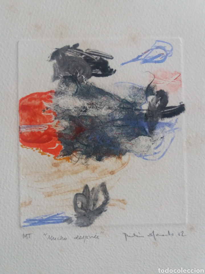 Kunst: GRABADO ABSTRACTO TITULADO &rdquo;MUCHO DESPU&Eacute;S&rdquo; CON FIRMA ILEGIBLE