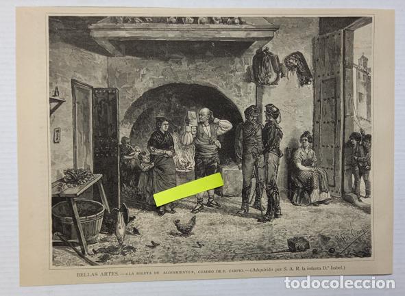 Kunst: &rdquo;LA BOLETA DE ALOJAMIENTO&rdquo;, CUADRO DE F. CARPIO.