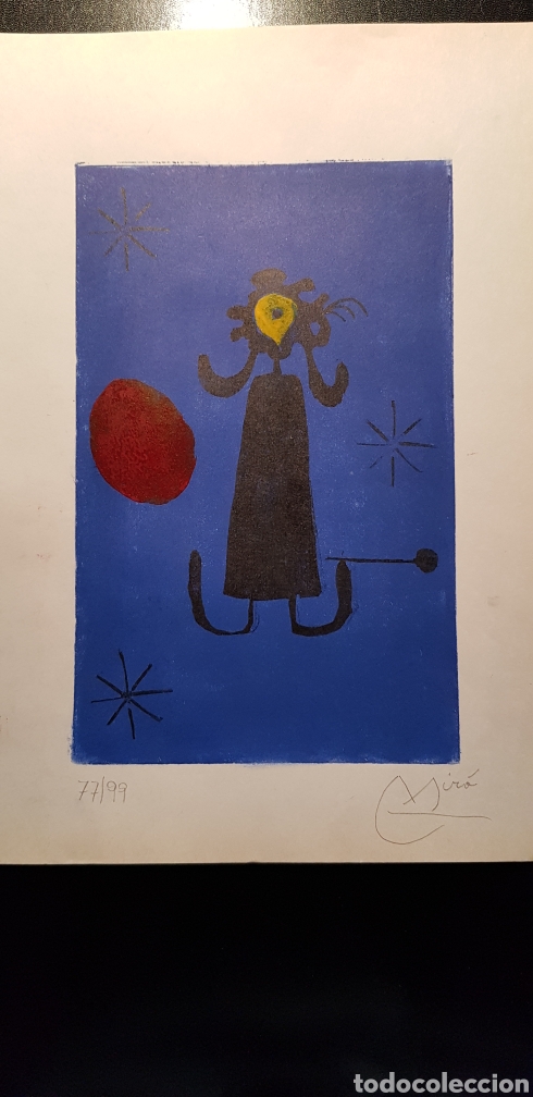 Arte: Firmado y numerado MIRO. - Foto 1