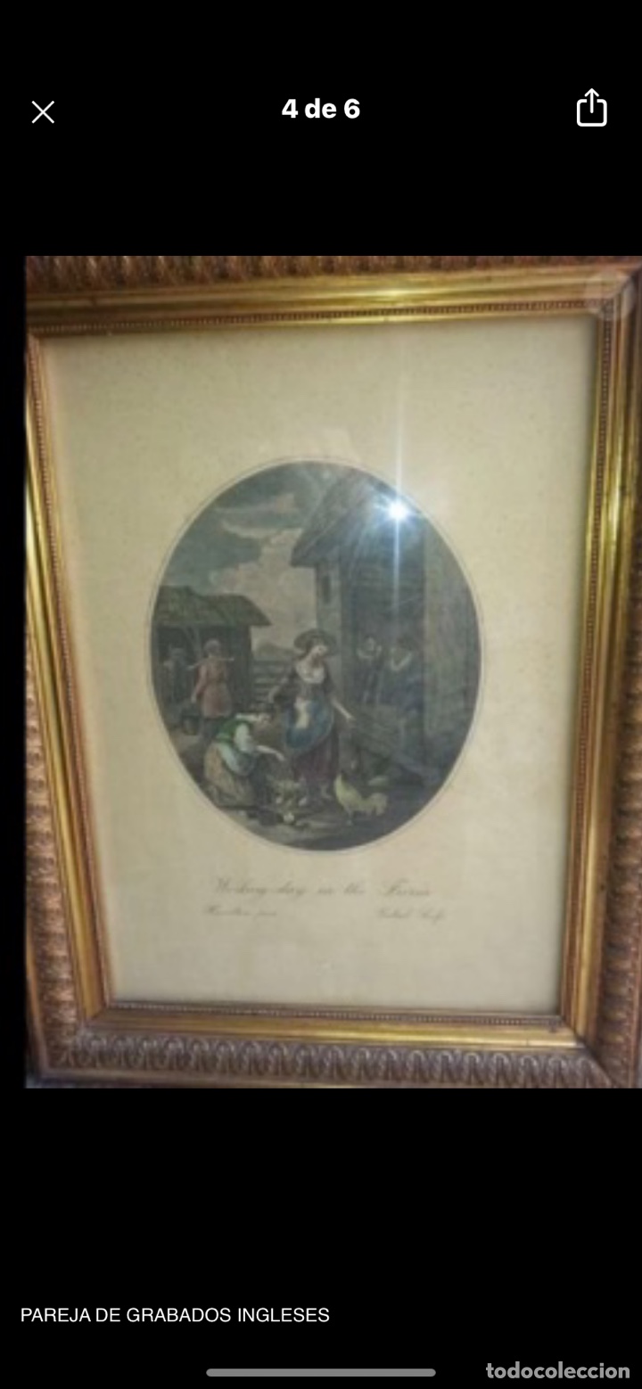 Arte: PAREJA DE GRABADOS INGLESES - Foto 5