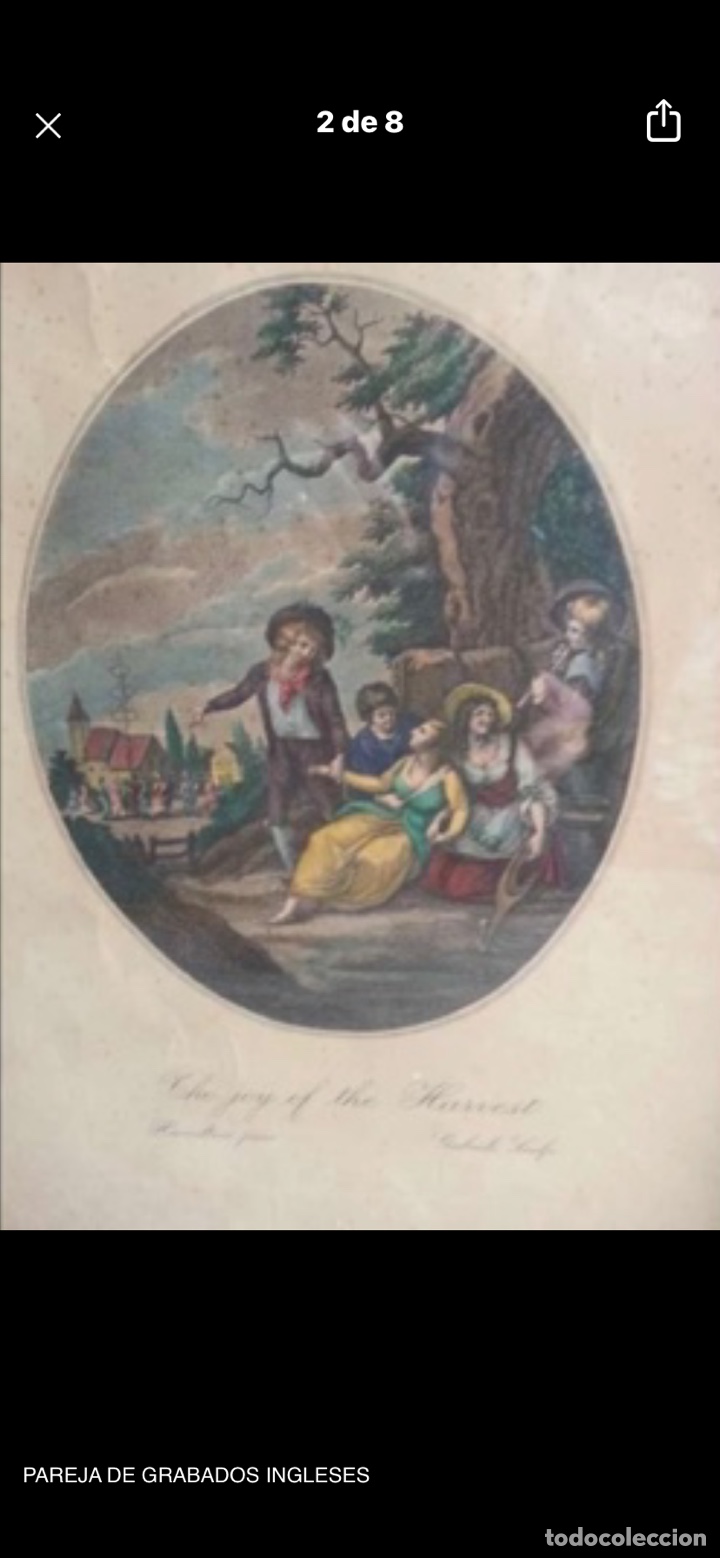 Arte: PAREJA DE GRABADOS INGLESES - Foto 6