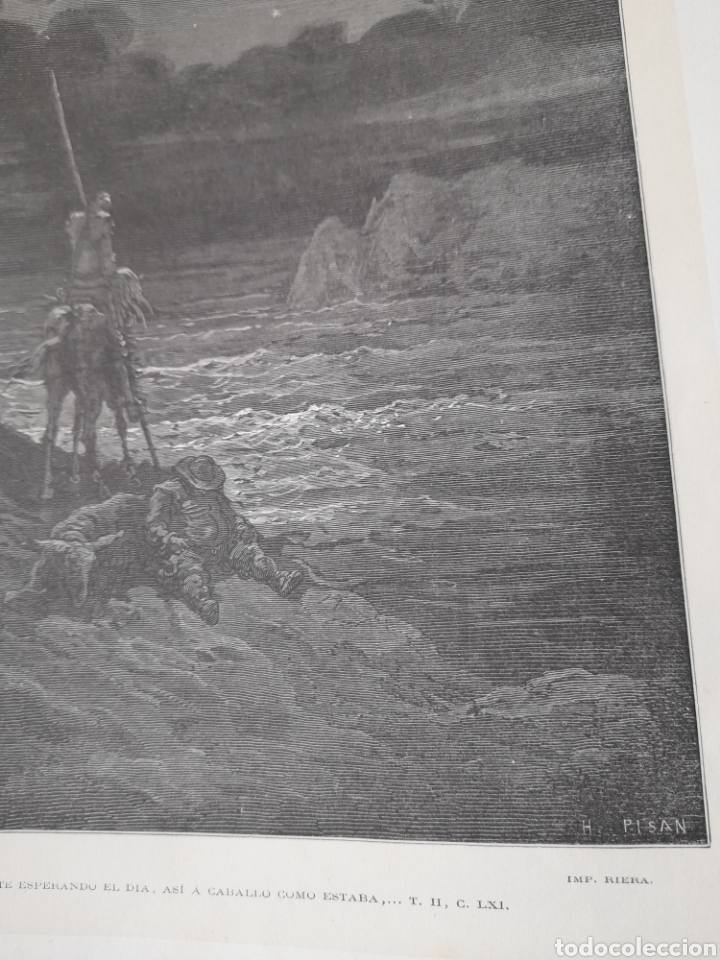 Arte: Antiguo grabado de Don Quijote, Imp, Ram&iacute;rez - Foto 2
