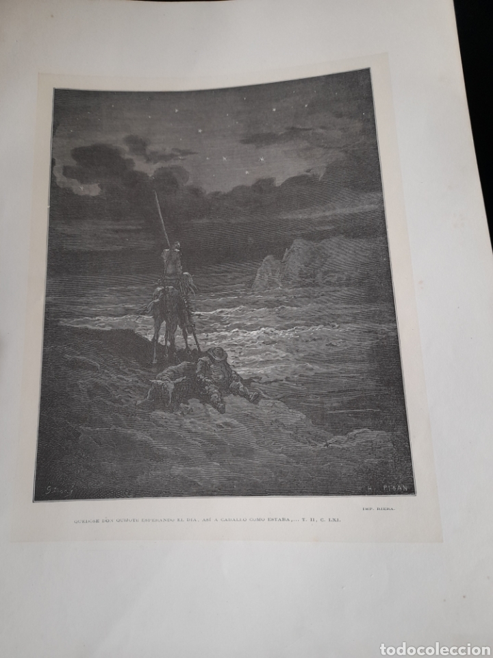 Arte: Antiguo grabado de Don Quijote, Imp, Ram&iacute;rez - Foto 1