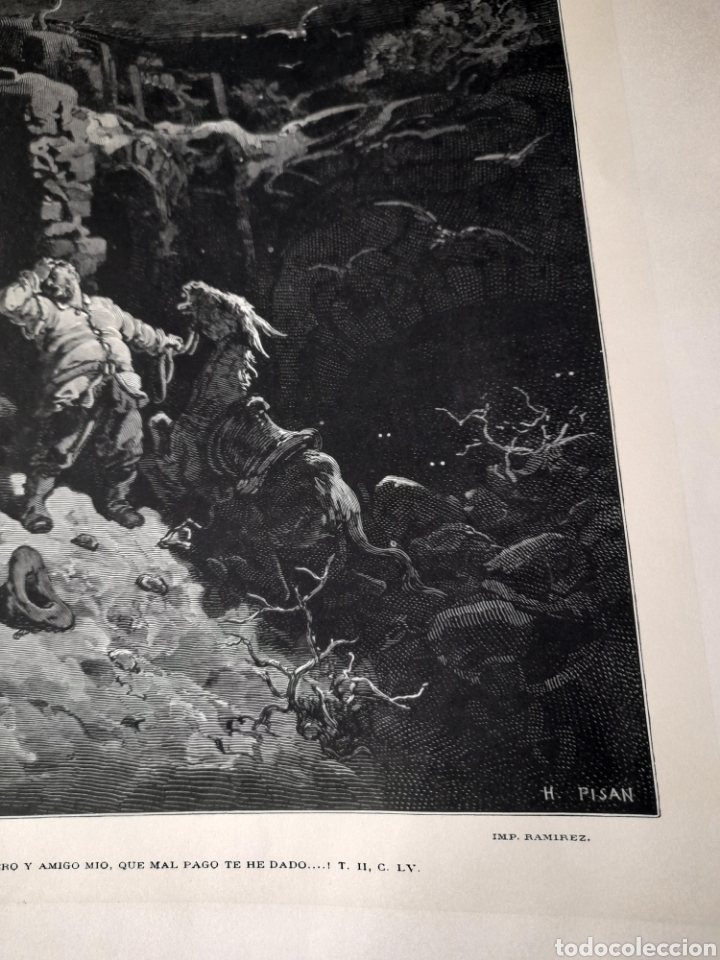 Arte: Antiguo grabado de Sancho Panza - Foto 2