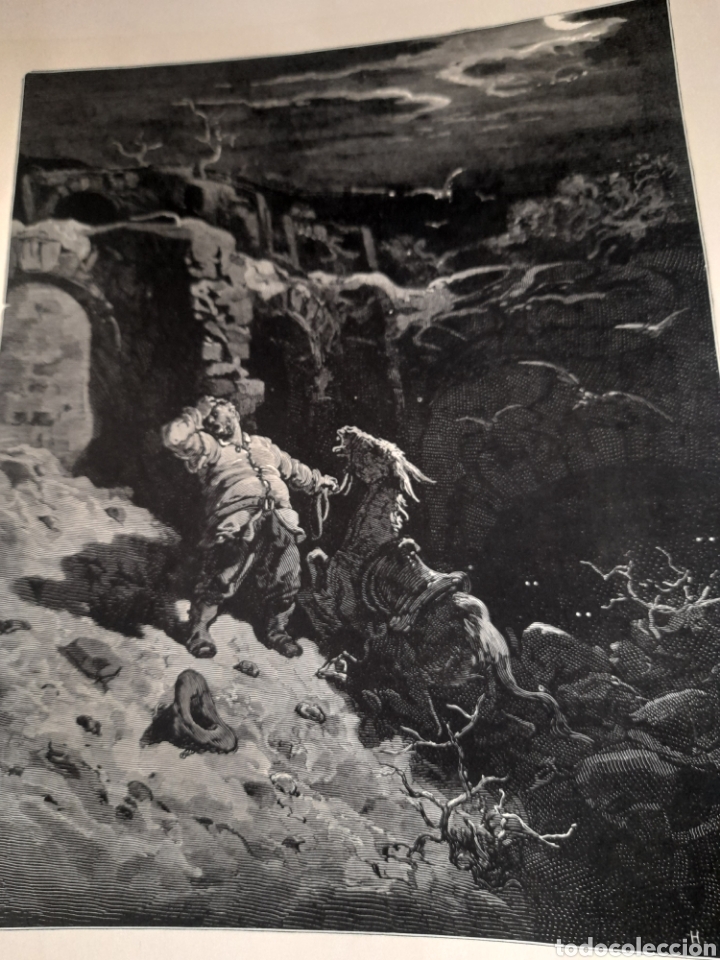 Arte: Antiguo grabado de Sancho Panza - Foto 3