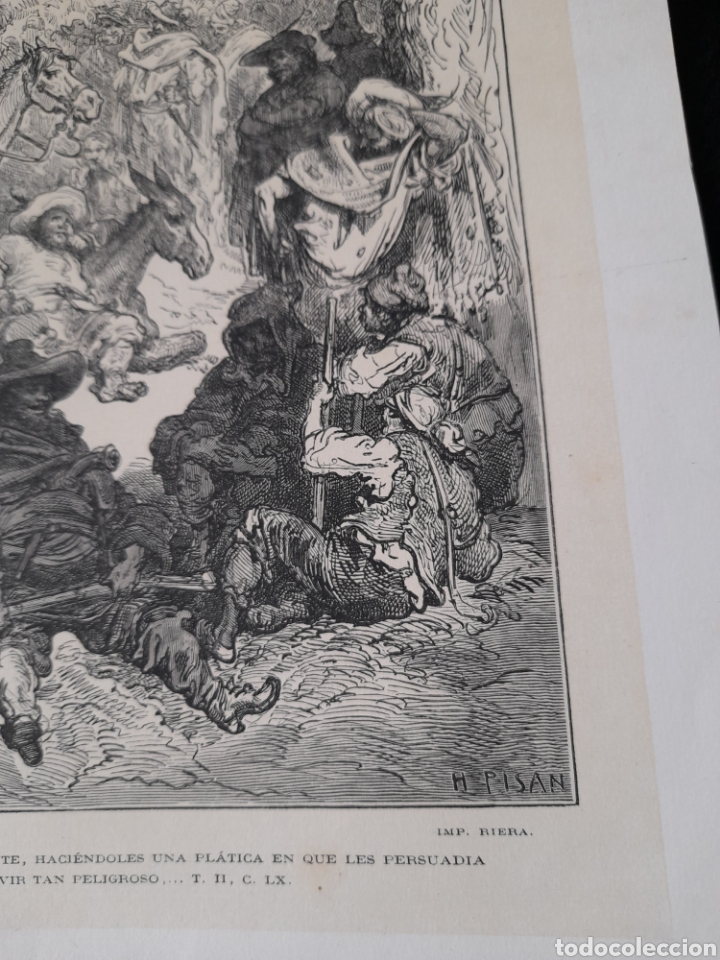 Arte: Antiguo grabado de Don Quijote - Foto 2