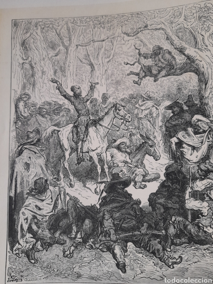 Arte: Antiguo grabado de Don Quijote - Foto 4
