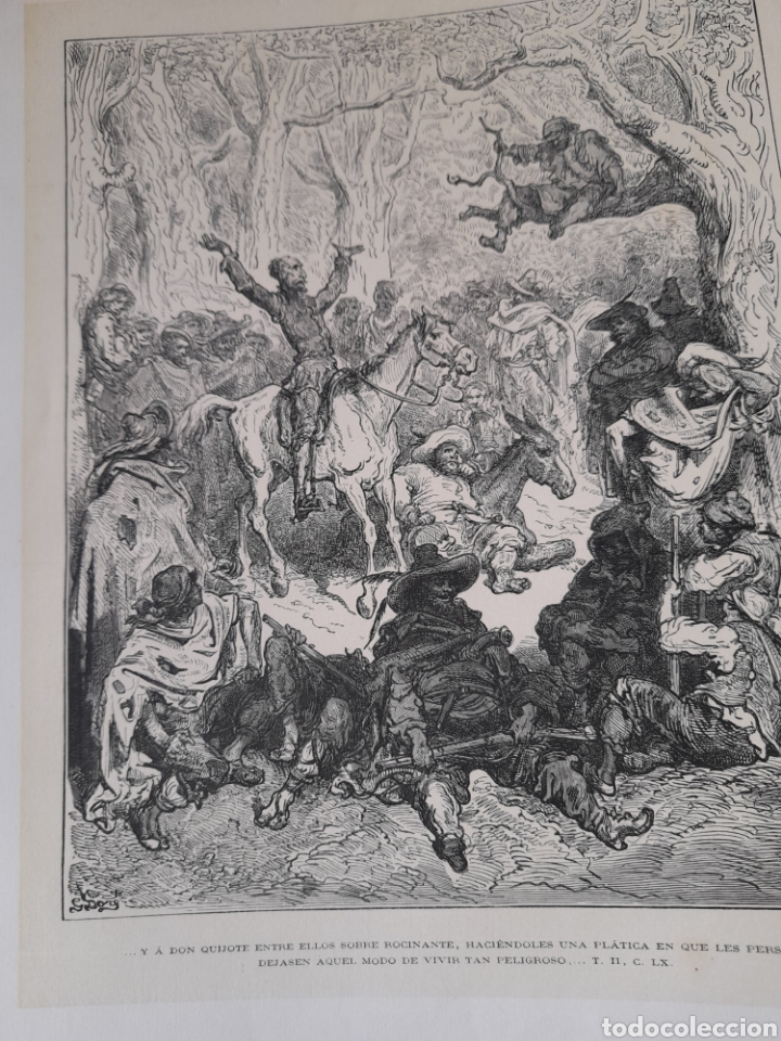Arte: Antiguo grabado de Don Quijote - Foto 5