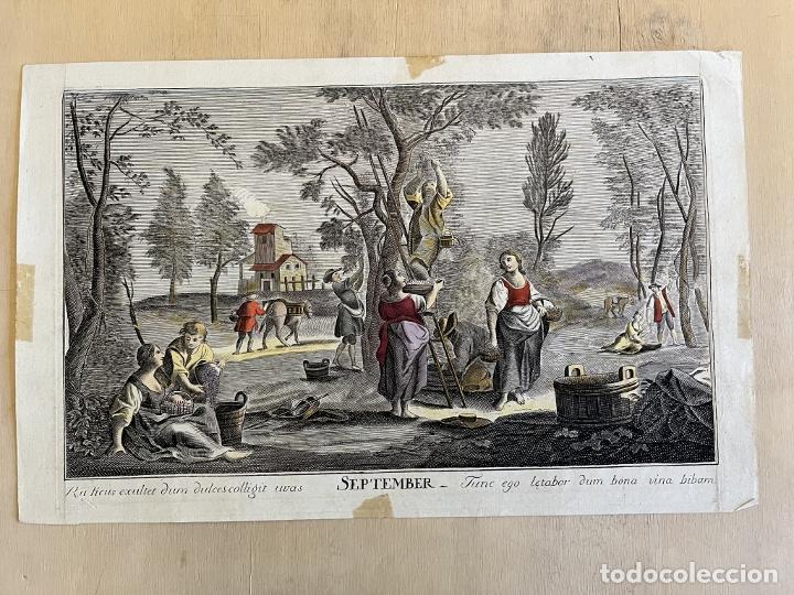 Arte: Alegor&iacute;a del mes de Setiembre, hacia 1790. An&oacute;nimo - Foto 2