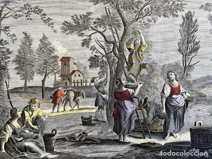 Arte: Alegor&iacute;a del mes de Setiembre, hacia 1790. An&oacute;nimo - Foto 3