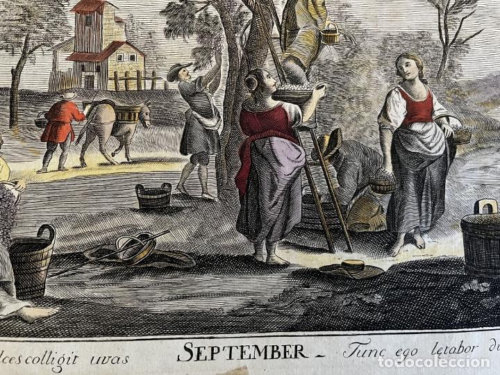 Arte: Alegor&iacute;a del mes de Setiembre, hacia 1790. An&oacute;nimo - Foto 7