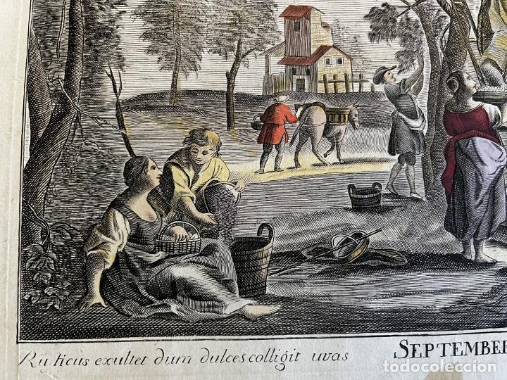 Arte: Alegor&iacute;a del mes de Setiembre, hacia 1790. An&oacute;nimo - Foto 8