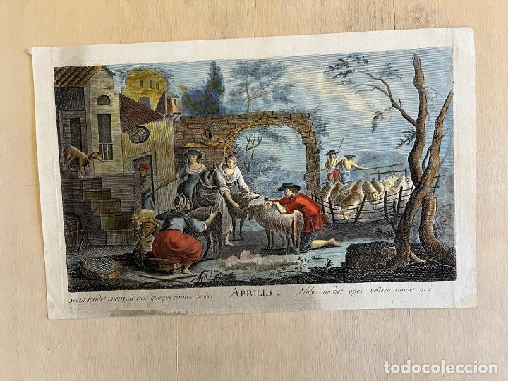 Arte: Alegor&iacute;a del mes de Abril, hacia 1790. An&oacute;nimo - Foto 2