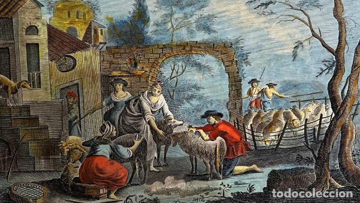 Arte: Alegor&iacute;a del mes de Abril, hacia 1790. An&oacute;nimo - Foto 1