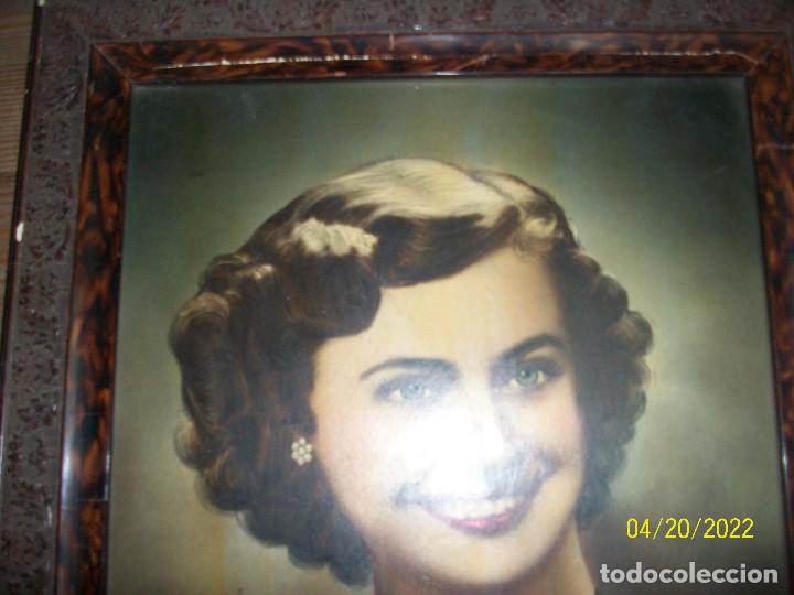 Arte: ANTIGUO CUADRO DE MUJER - Foto 4