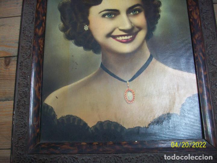Arte: ANTIGUO CUADRO DE MUJER - Foto 5