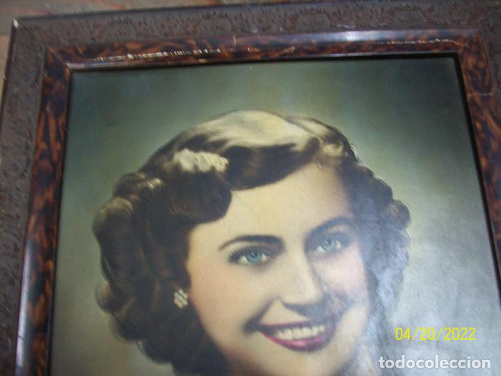 Arte: ANTIGUO CUADRO DE MUJER - Foto 6