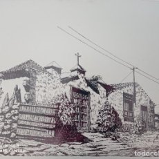Arte: AGUAFUERTE DEL PINTOR CANARIO J.B.FALCÓN, CASA TÍPICA DE LA OROTAVA. 65 X 53 CMS. CANARIAS. Lote 335503113