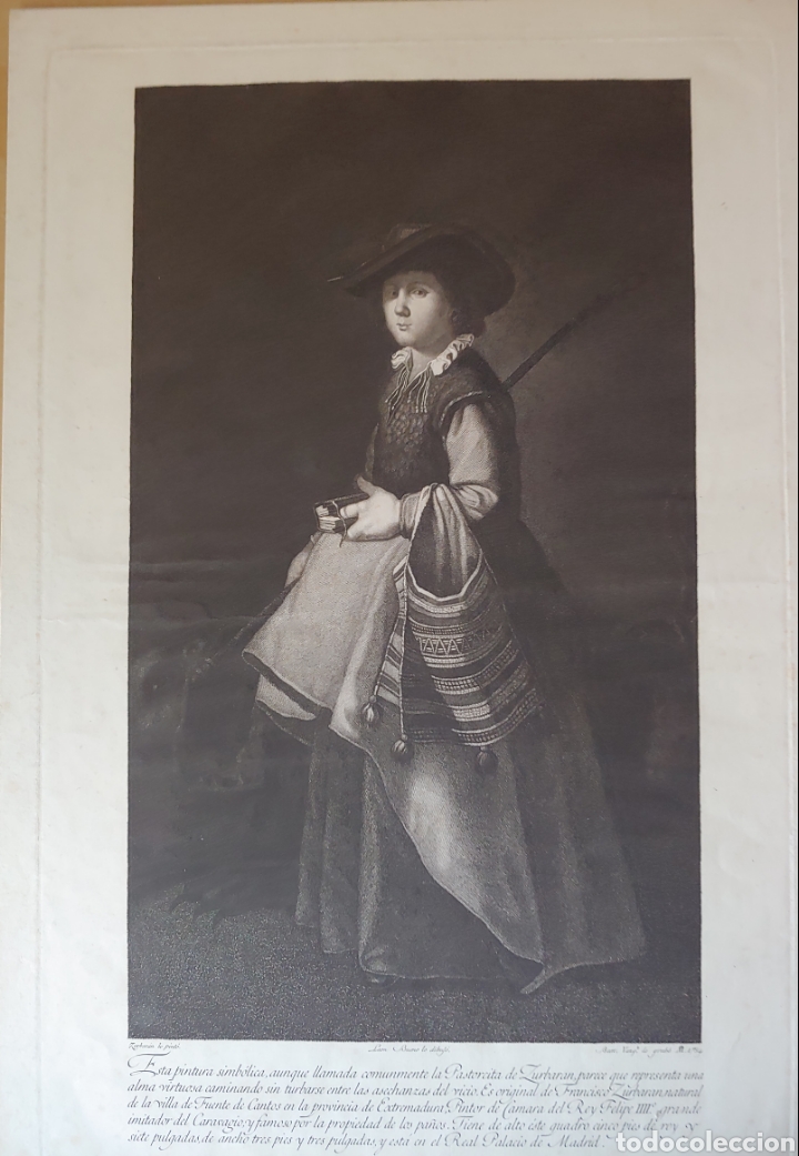 Arte: Francisco de Zurbar&aacute;n. Grabado de 1794. - Foto 1