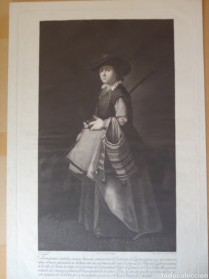 Arte: Francisco de Zurbar&aacute;n. Grabado de 1794. - Foto 2