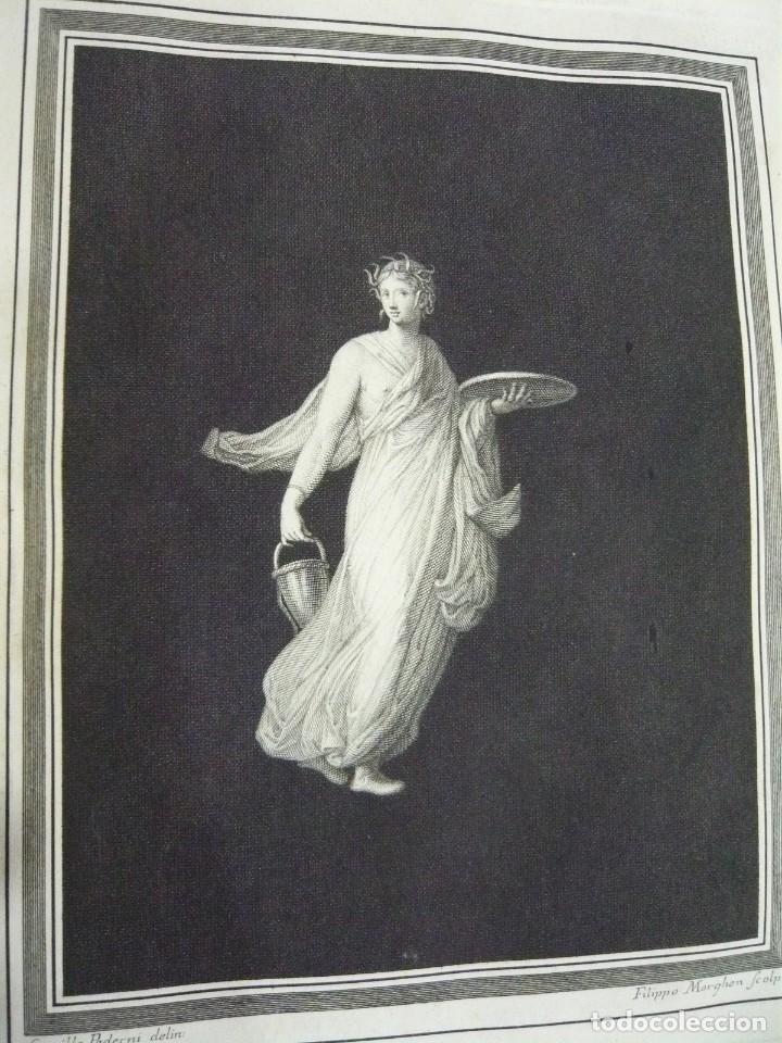 Arte: GRABADO ANTIGUO BACCANTE DELL ERCOLANO - Foto 1
